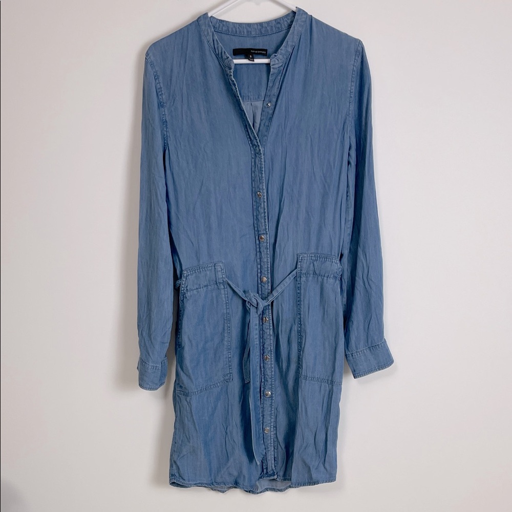 Harve Benard Light Blue Denim Shirt long sleeve dress size small